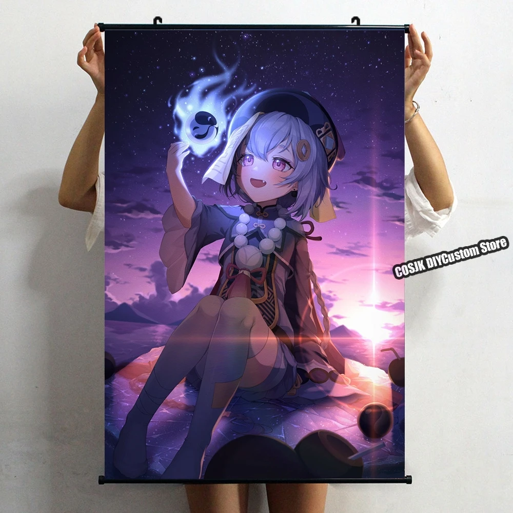

New Anime Game Genshin Impact Qiqi Poster HD Wall Scroll Roll Print Painting Poster Home Decor Collectible Decorative Art Gifts