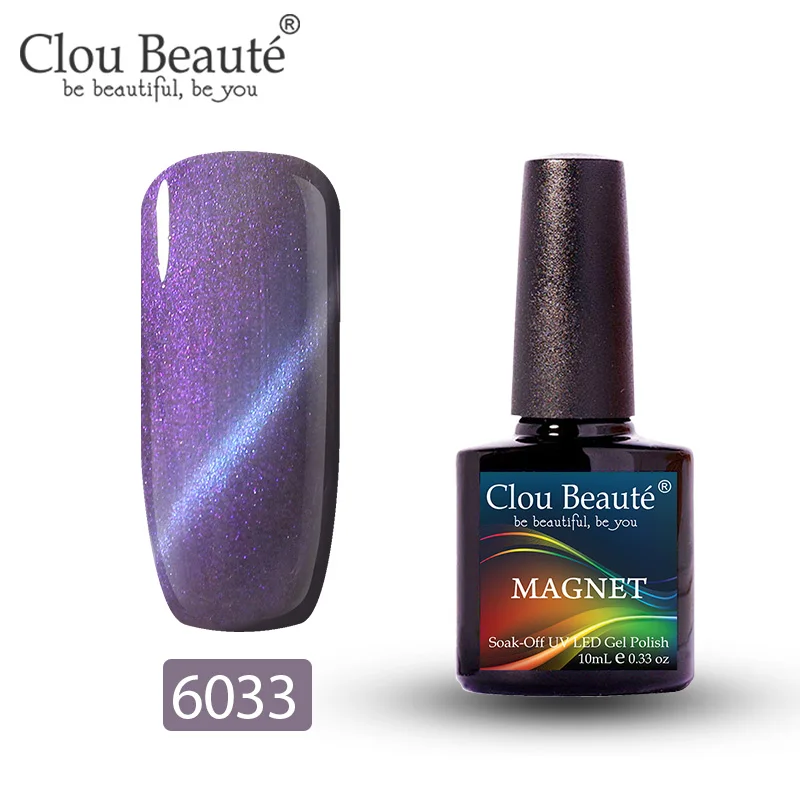6033 Clou Beaute Гель-лак для кошачьих глаз 46 цветов маникюрный Декор гель лак для ногтей отмачиваемый лак для ногтей 10 мл Полупостоянный лак для ногтей - Цвет: 6033