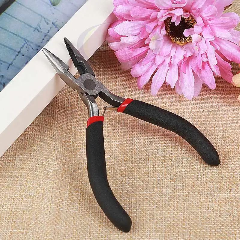 

5pcs Jeweler Pliers DIY Tool Set Round Long Bent Daigonal Side Cutter End Cutting Nose Jewelry Making Beading Wire