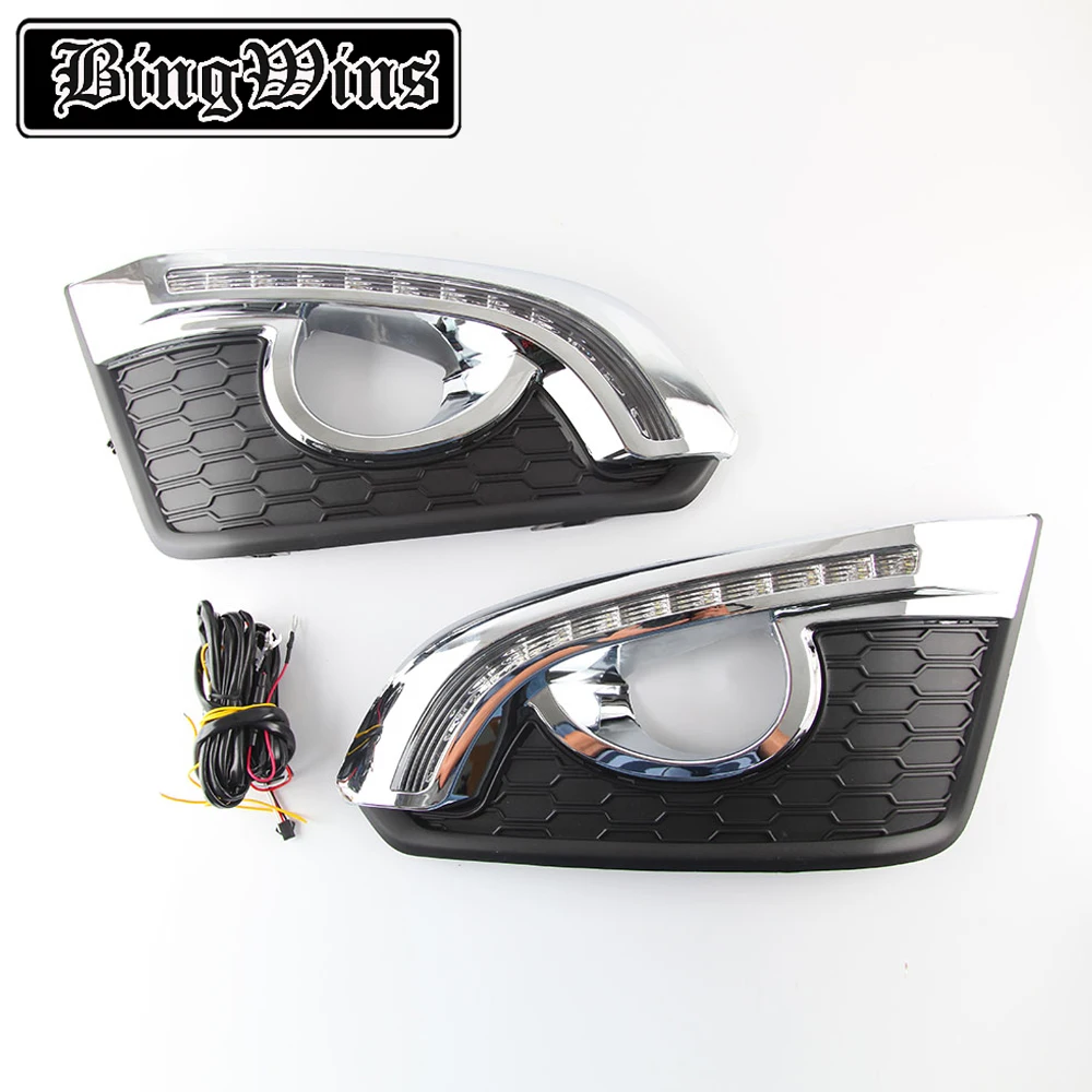 

Car style For Chevrolet Captiva 15-17 year white and yellow day light refitting LED driving lights