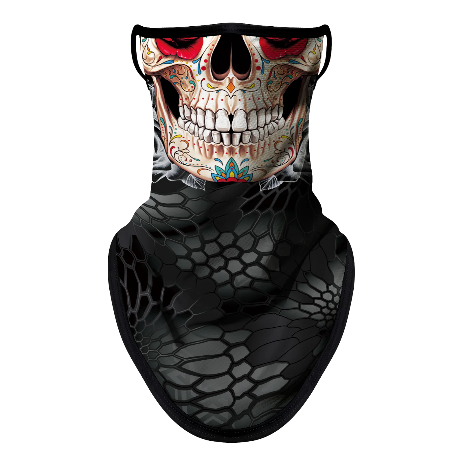 3D Череп Призрак Балаклава маска на лицо шеи гофрированный круглые шарфы мото