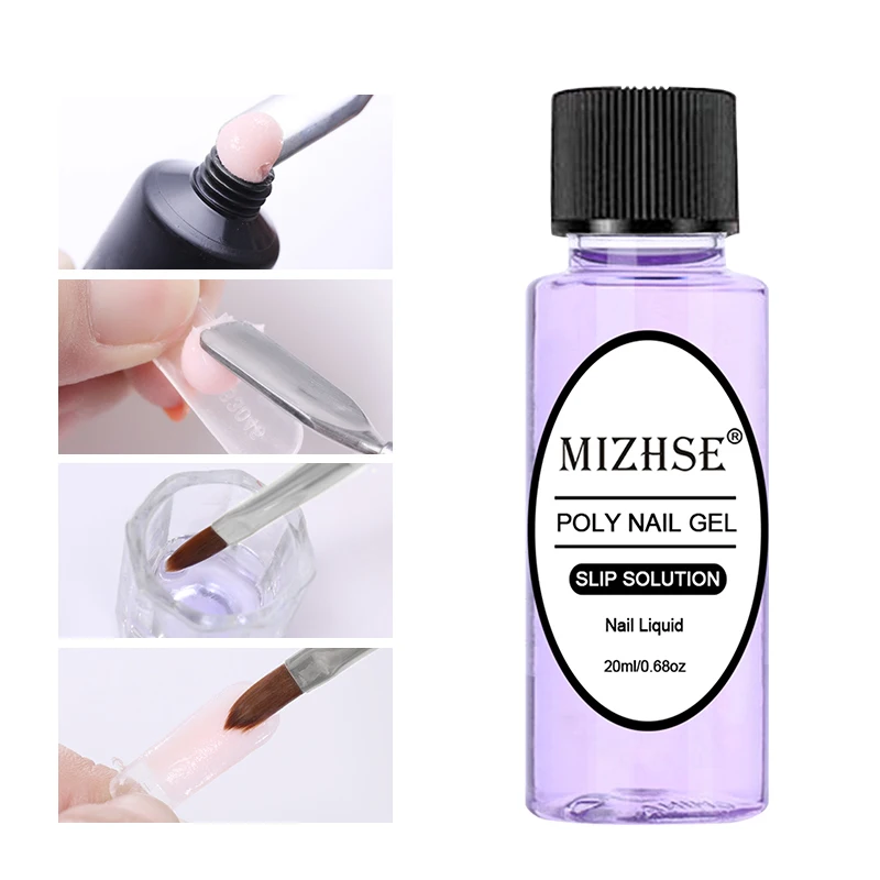 MIZHSE 20 мл УФ поли Быстрый гель для замачивания ногтей жидкий раствор