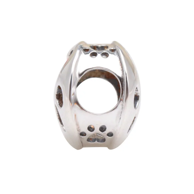

Authentic 925 Sterling Silver Bead New Hollow And Cute Claw Footprints Bead Fit Original Pandora Bracelet For Women Diy Jewelry