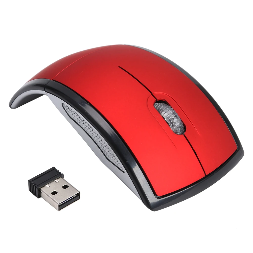 

Беспроводная складная игровая мышь 2,4G, складная оптическая Бесшумная мышь с usb-приемником для ноутбука, ПК, настольного компьютера и офиса