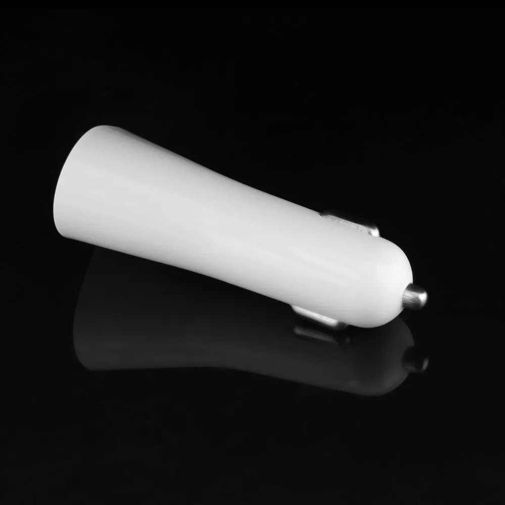 Универсальный Алюминий сплав мини роговидными Dual USB 2-Порты и разъёмы автомобиля