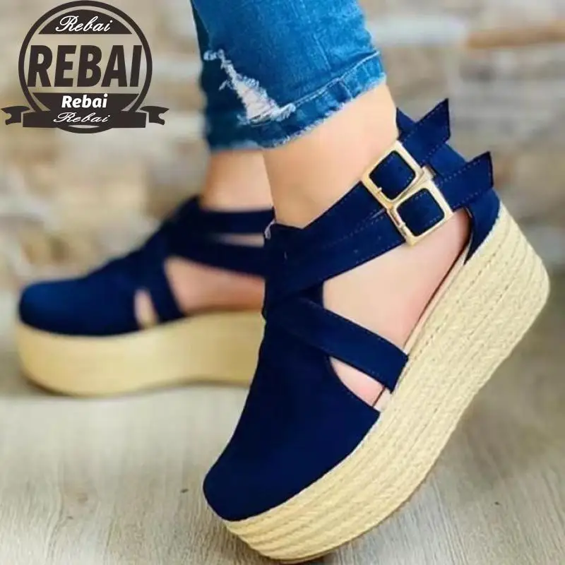 

Comfort Shoes for Women Beige Heeled Sandals Large Size Black Girls 2021 Big Low Closed Clogs Velvet Wedges Sandalias De Mujer