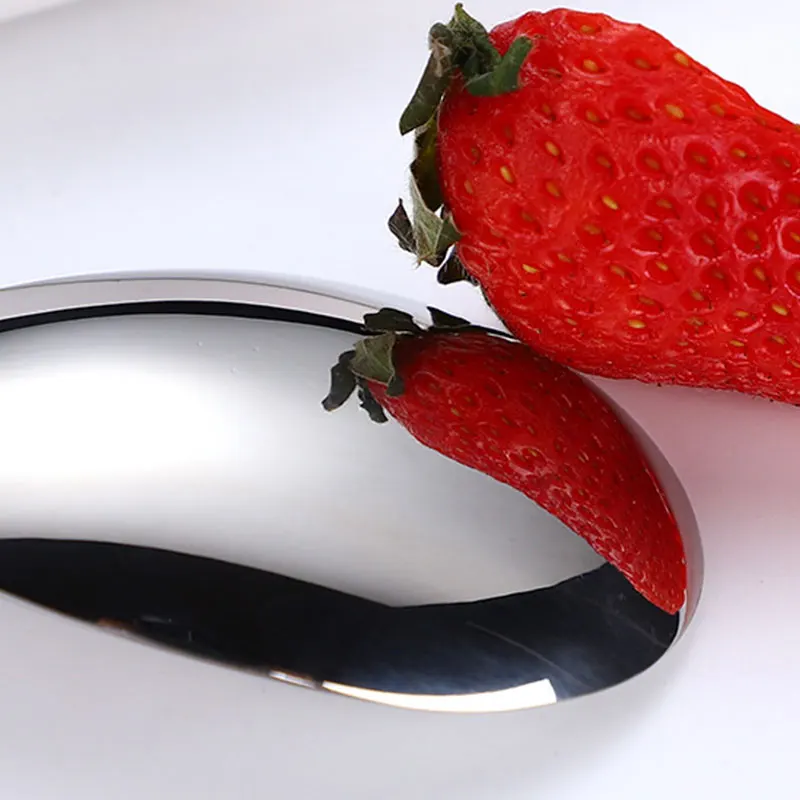 

304 Stainless Steel Spoon Colorful Simple Classic Tableware Ice Spoon Children Short Handle Spoons Home Kitchen Dinner Tableware