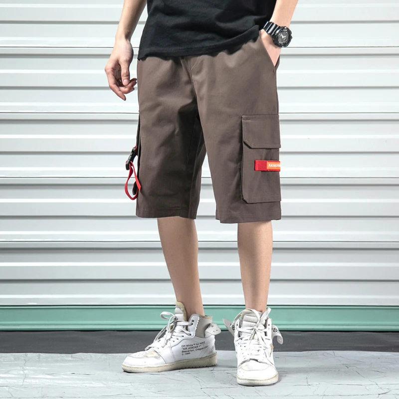 Шорты мужские до колена уличная одежда модные короткие штаны с принтом в стиле