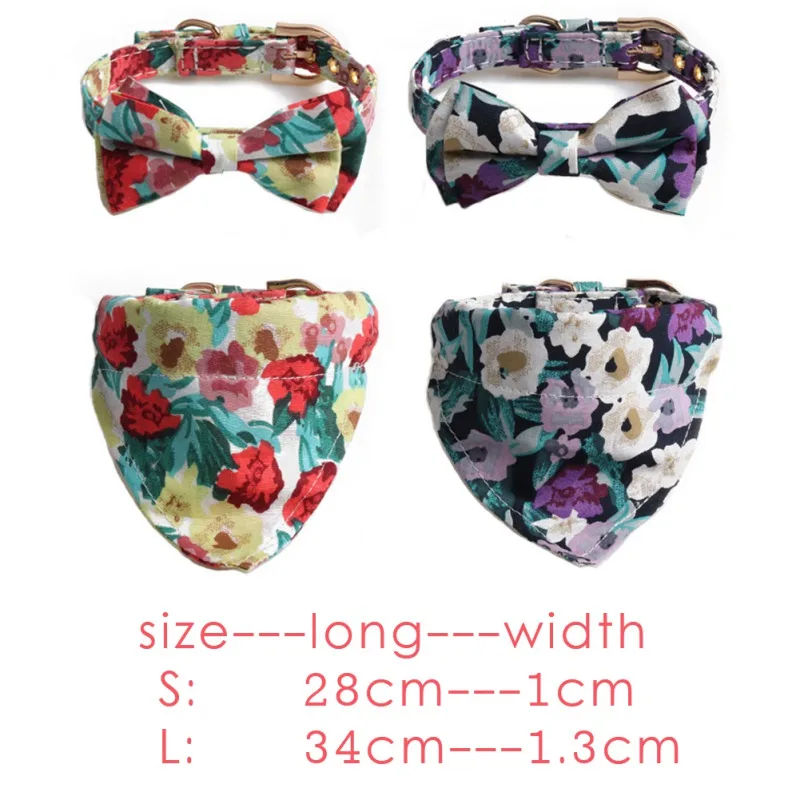 

Adjustable Pet Dog Bandana Puppy Cat Neck Scarf Collar Neckerchief Suit Dress Up Small Dog Accessories Print Triangular Leads