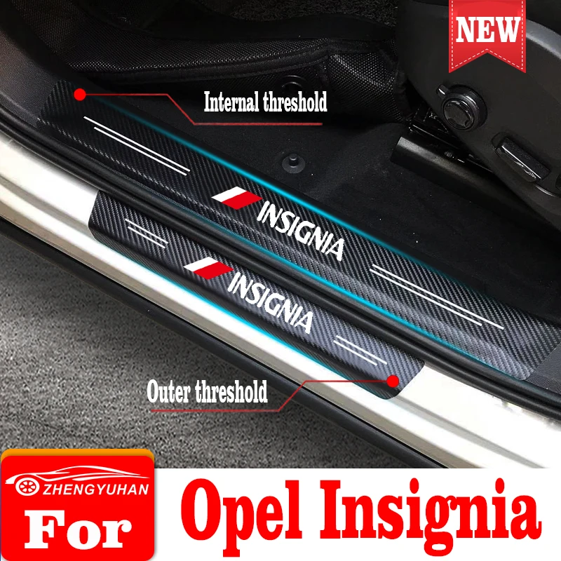 

Car Door Sill Plate Stickers For Opel Insignia 2008-2016-2020 Auto Threshold Protector Decals Car Tuning Styling Accessories