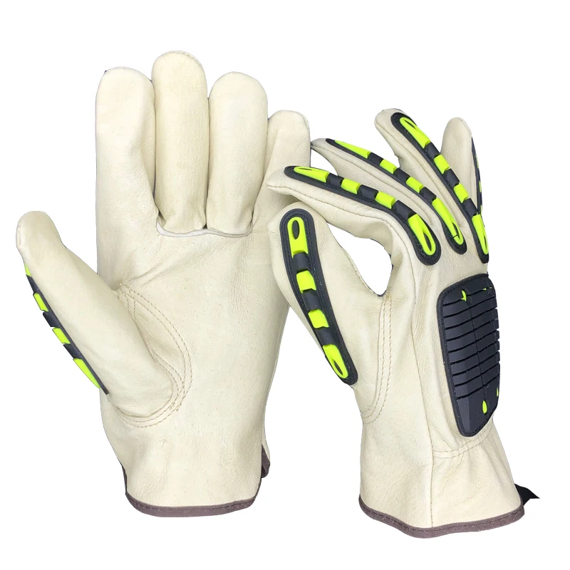 Защитные рабочие перчатки RJS мужские мотоциклетные из свиной кожи тактические