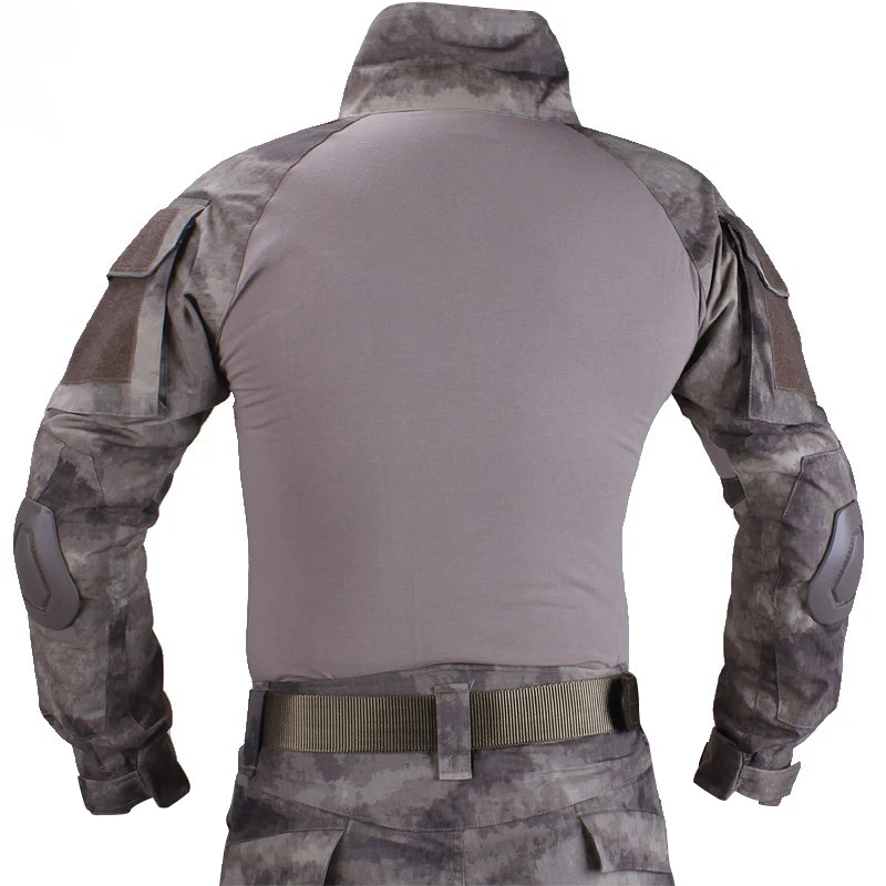 VULPO Tactical BDU Combat T-Shirts Military A-TASC Camouflage T-shirt Airsoft WG Hunting Clothing With Elbow Pads | Спорт и