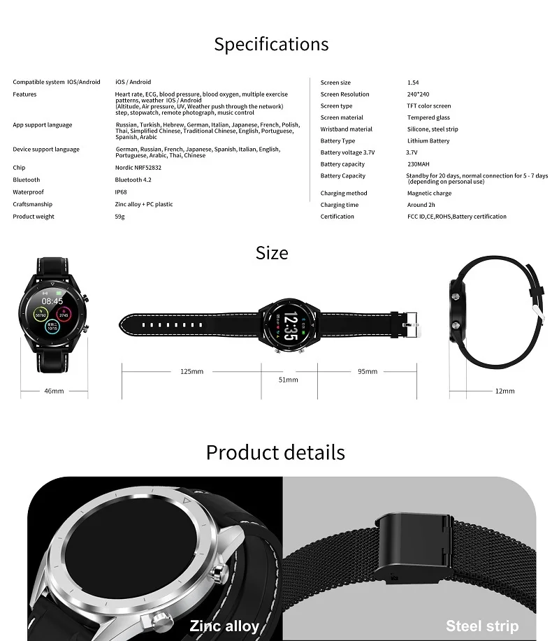

Smart Fitness Tracker DTNO.1 DT28 Smart Watches Heart Rate ECG Blood Pressure Blood Oxygen Sports Smartwatch For IOS Android