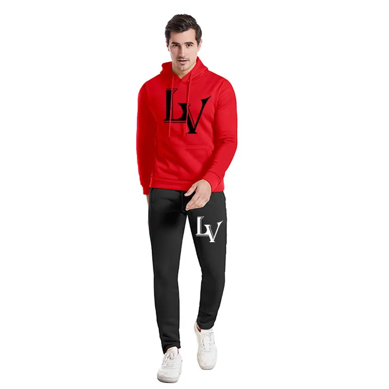 

Trend Plus-Size Menwear 2021 Autumn Winter New Velvet Keep Warm Sweatshirt+Sweatpants Men Women Fashion Sports Jogging Hoodie