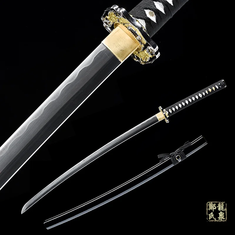 Самурайский меч Ручная ковка японское искусственное стальное лезвие катана Iaito