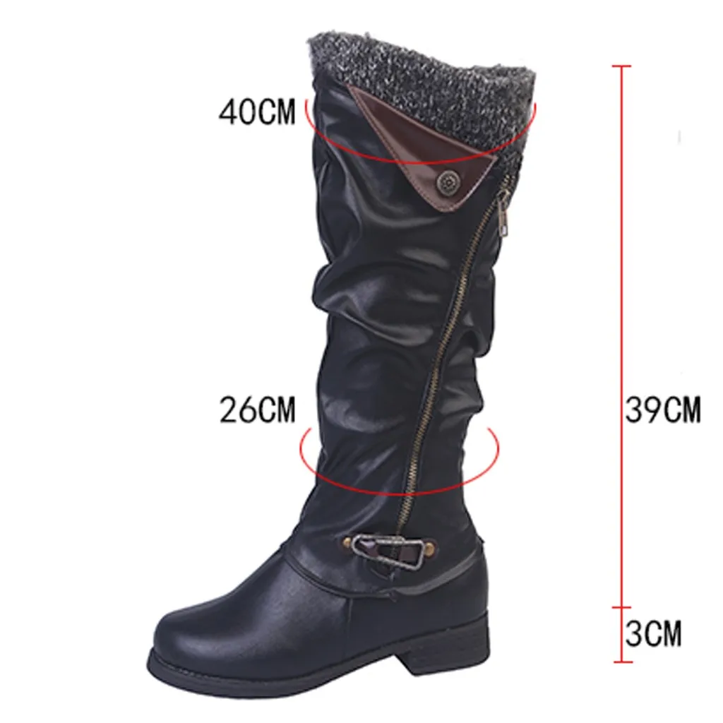 Высокие сапоги до бедра высокие в стиле панк 2019 г. Женские кожаные зимние на