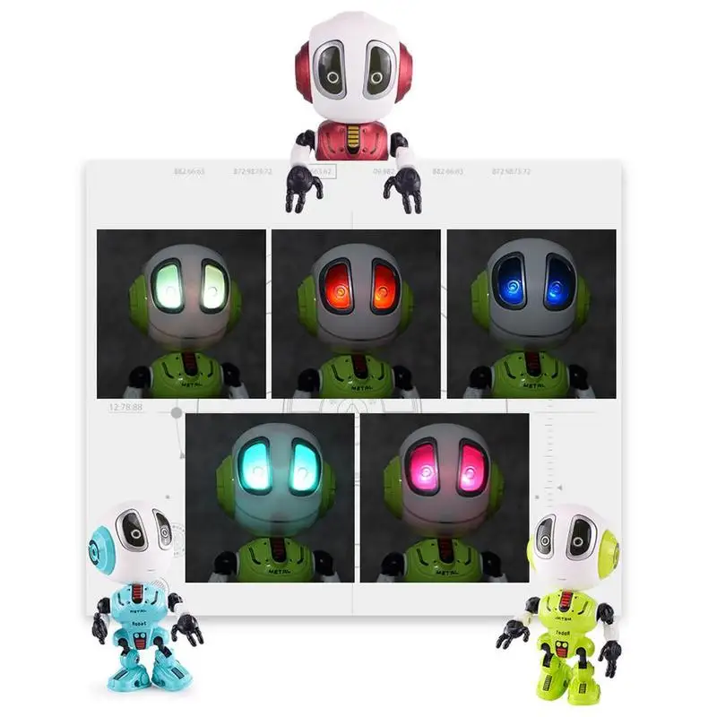 

Recording Rc Alloy Robot Sensing LED Eyes Smart Voice Model Body Gift Toy Deformation Toy Kids Multi-function Music DIY D1N5