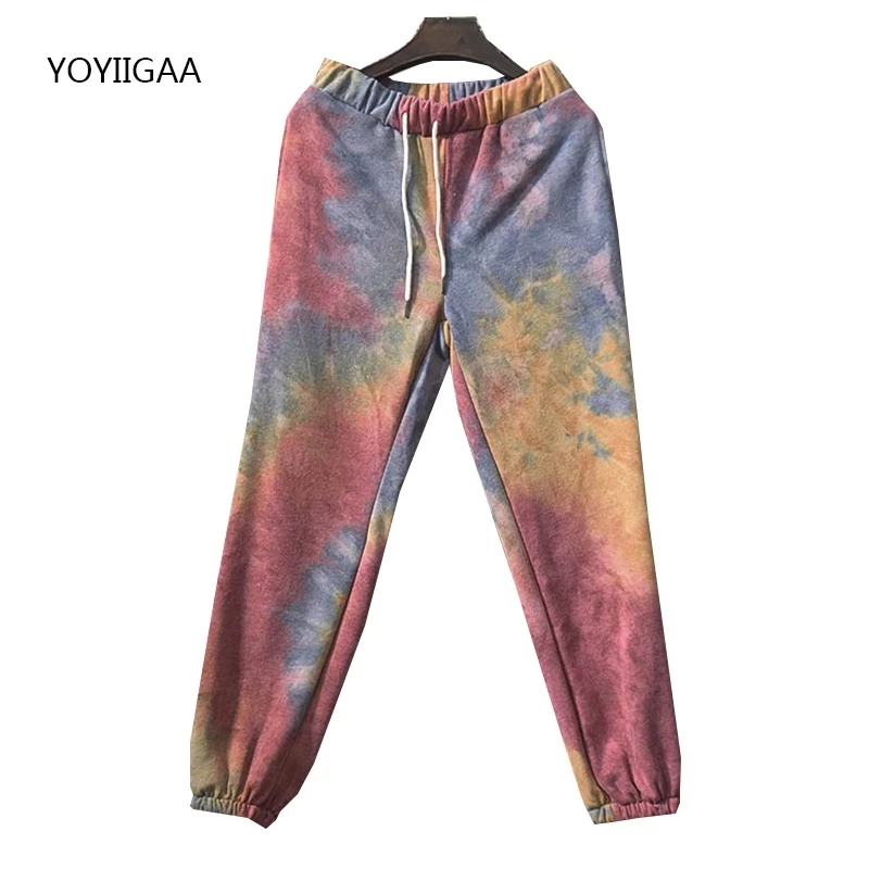 

Tie Dye Women Pants High Waist Long Sweatpants Fashion Female Jogger Trousers Autumn Winter Ladies Girls Pants Warm Sweatpants