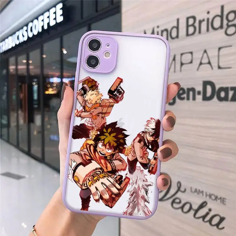 

My Hero Academia Boku no Hero Academia anime Phone Cases matte transparent For iphone 7 8 11 12 plus mini x xs xr pro max cover