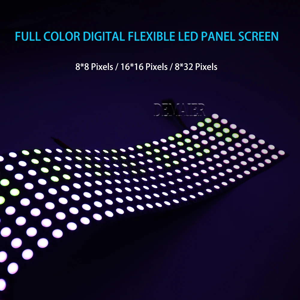 WS2812B гибкий пиксель 8x8 16x16 8x32 SK6812 индивидуальная Adressierbare Digitale led modul панель Гибкая DIY
