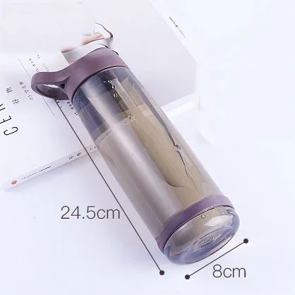 Coffee 550/850/1000 мл BPA бесплатно Тритан Спортивная бутылка для воды Симпатичные бутылка для воды с трубочкой - Цвет: Coffee