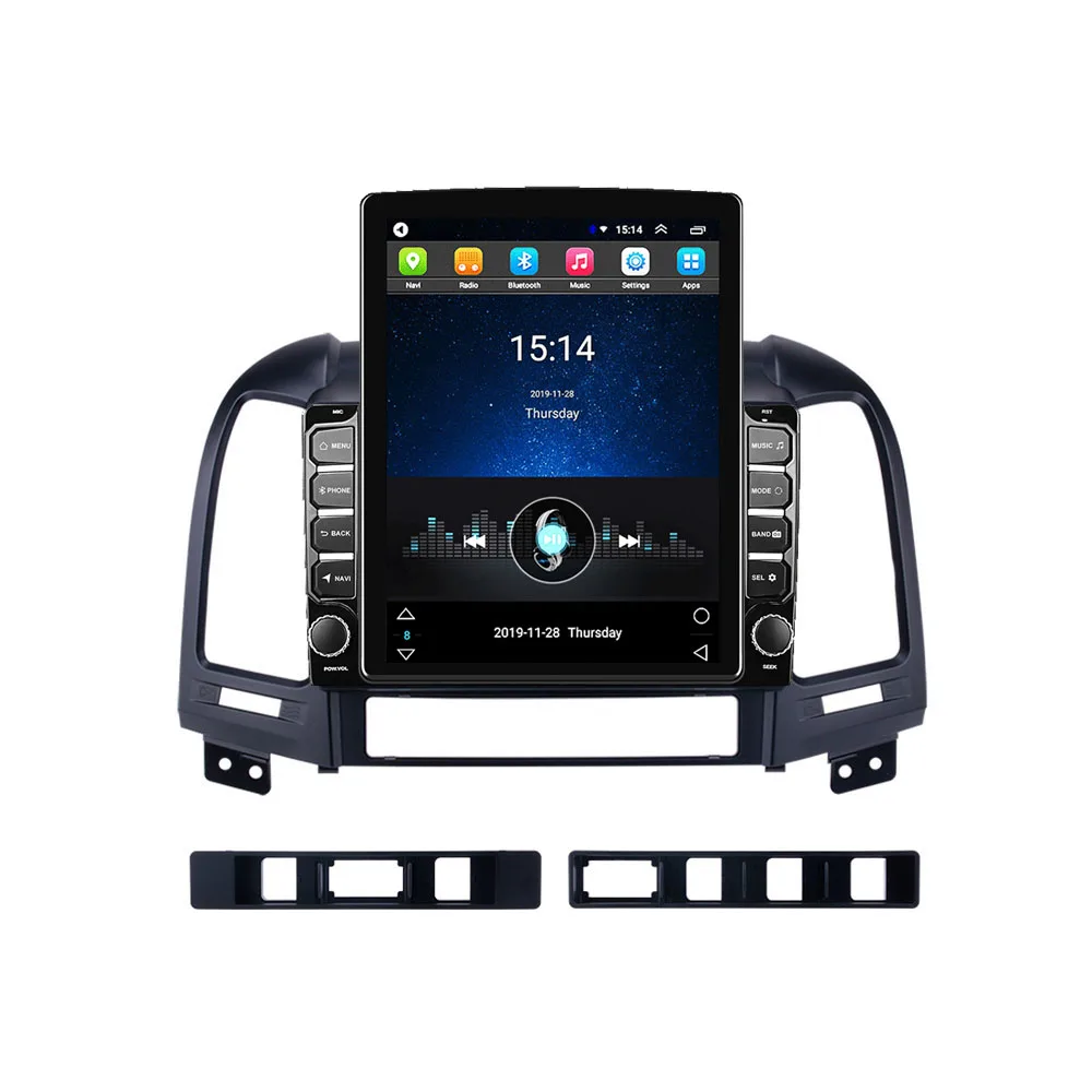 Автомагнитола для Hyundai Santa Fe 2 2006 2012 вертикальная 9 7 дюйма Android 8 1 Din мультимедийный