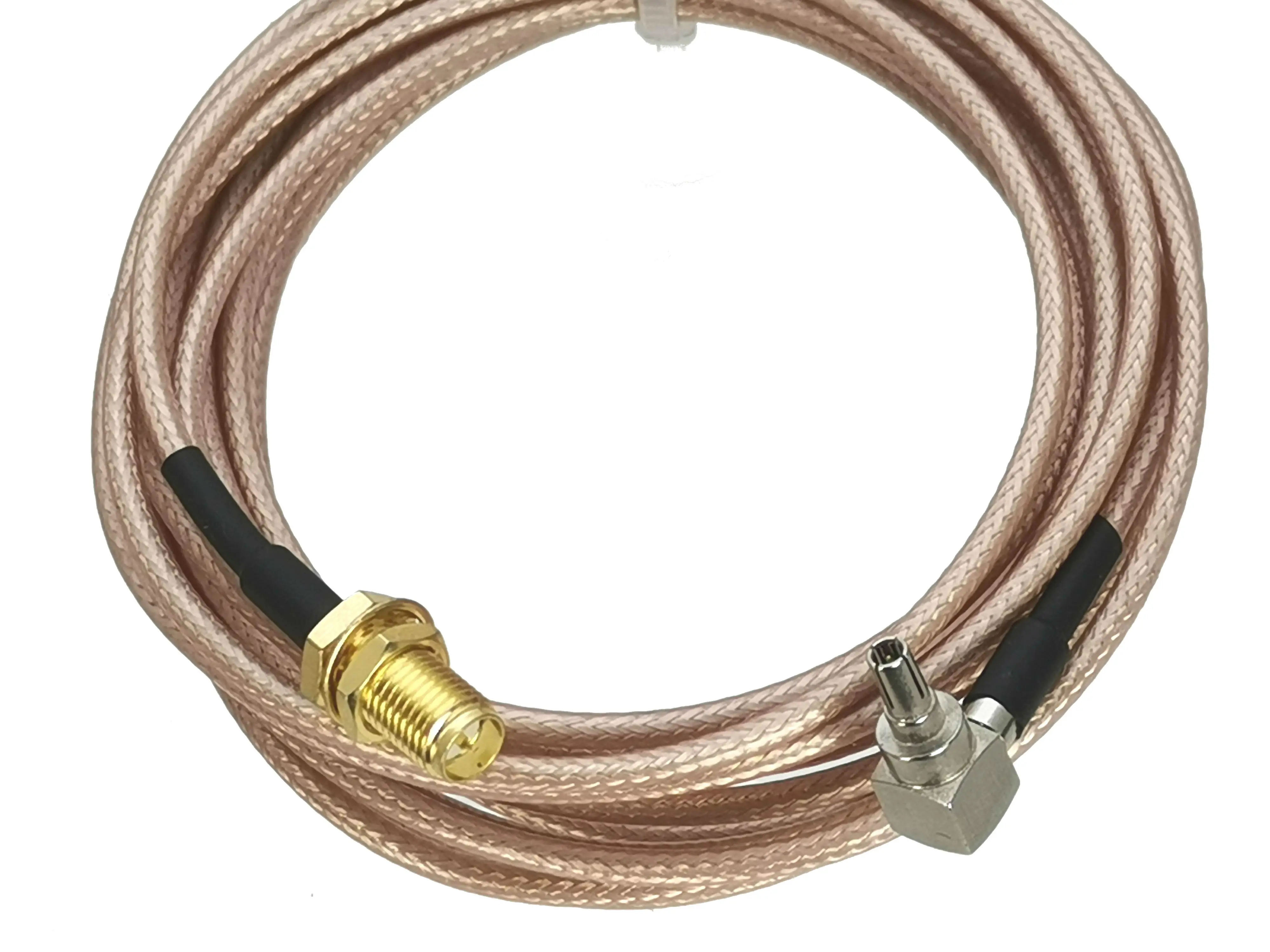 Переходник RG316 RP-SMA (гнездо) К CRC9 (штекер) Прямоугольный коаксиальный разъем гибкий