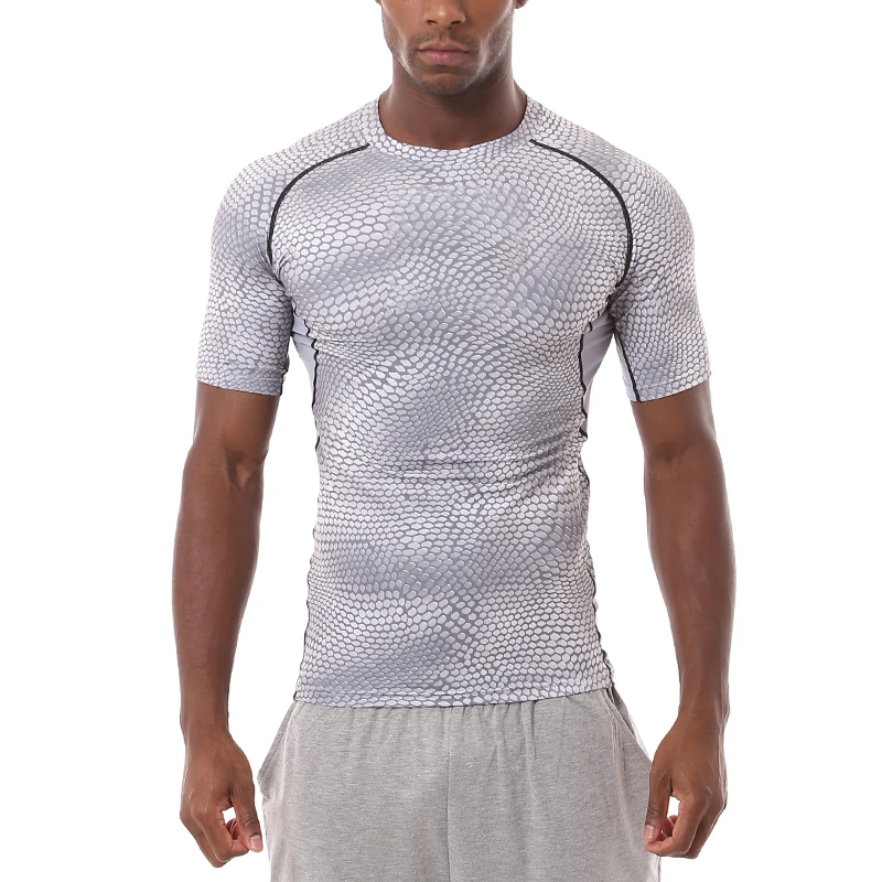 Спортивная футболка фитнес-трико с круглым вырезом быстросохнущая Мужская