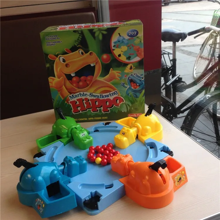 

[Funny] Popular Hungry Hippo Parent-child Table Game Marble-Swallowing Hippo Fun family Parent Child Interaction Toys kids gift