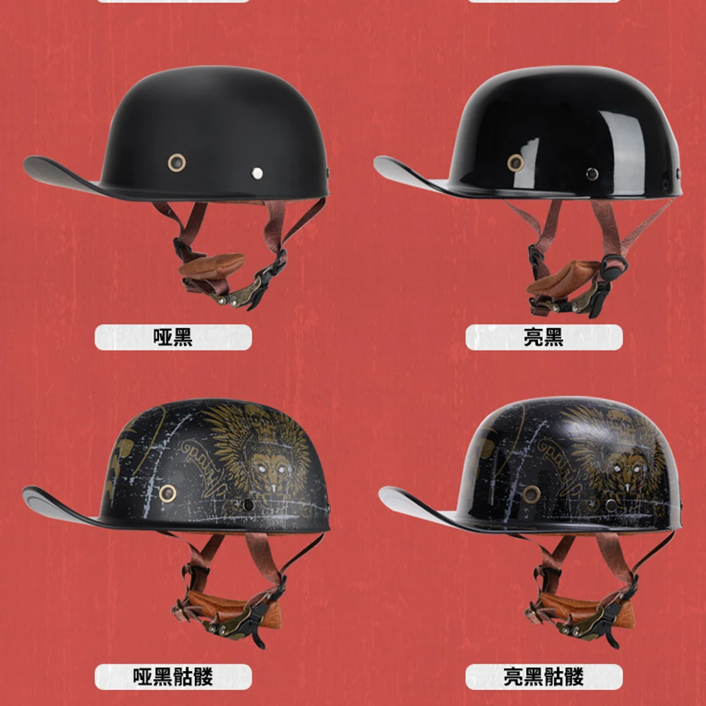 

Motorcycle Helmet Vintage Retro Motorbike Moto Riding Helmet Biker Racing Half Helmet Motocross Protector Scooter Casco Unisex