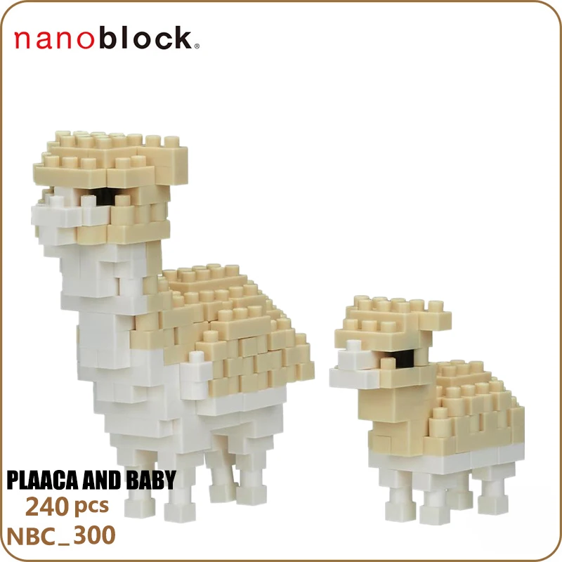 Новый Nanoblock Kawada Альпака и ребенок 240 шт. строительные блоки искусственные Смешные