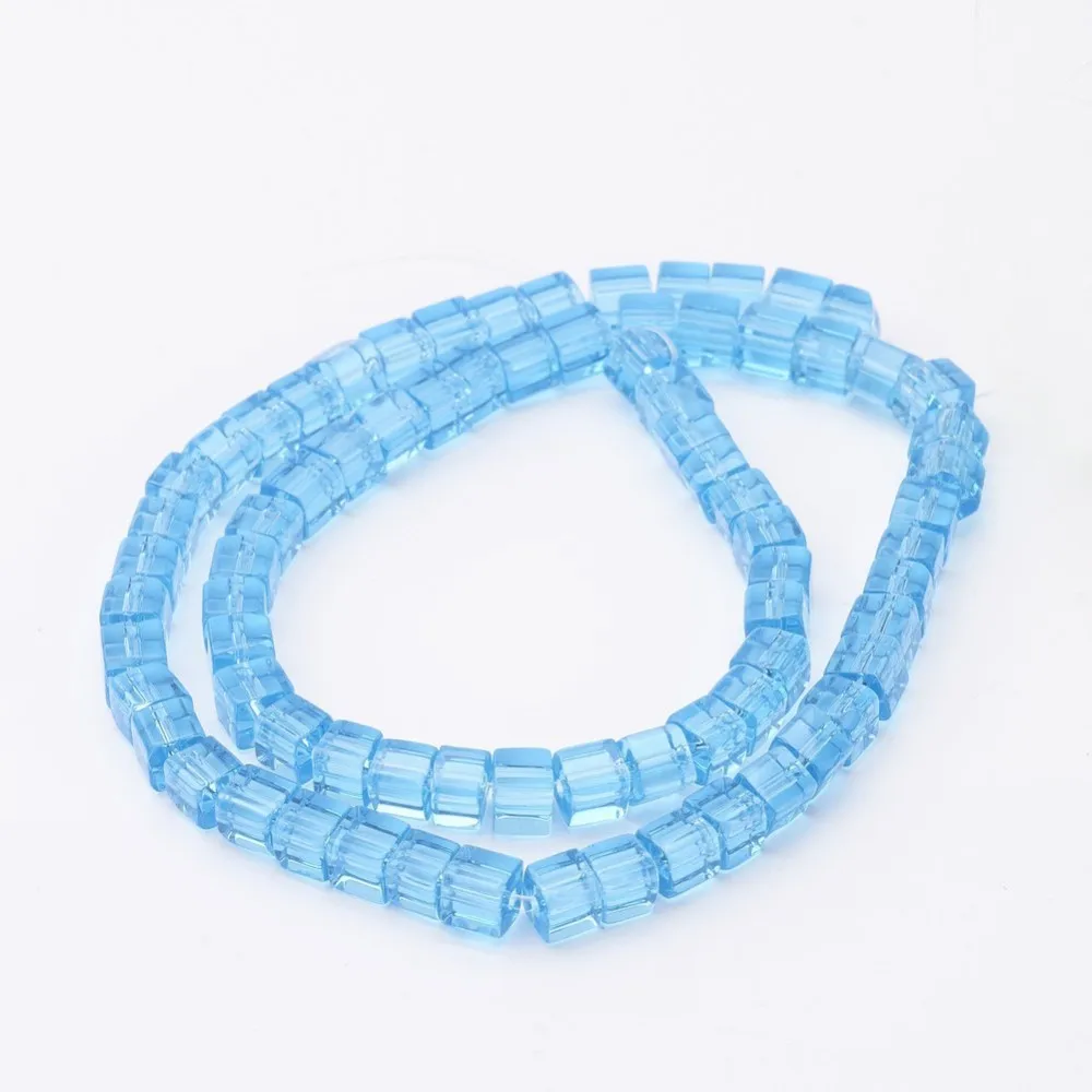 

20 Strand Mix Color Glass Cube Beads Strands for jewelry making DIY Bracelet Necklace Accessories,about 75~78pcs/strand, 13~14"