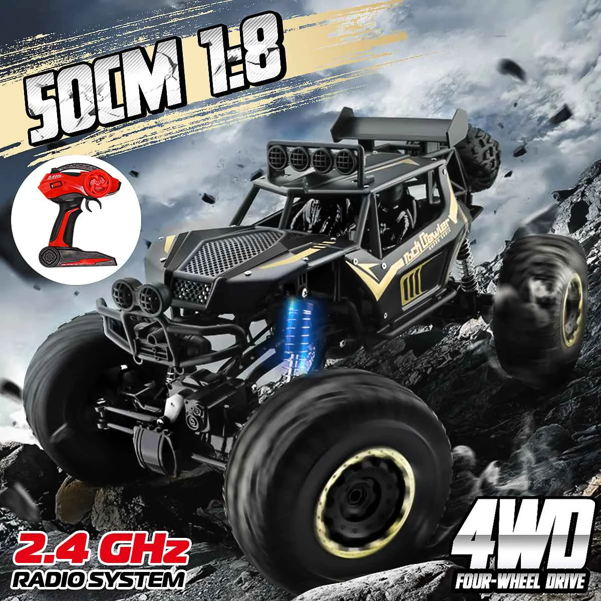 

1:8 4WD RC Car Remote Control Car 2.4G Remote Control Car Toy High Speed Truck Off-Road Vehicle Boys And Children Toys Gift