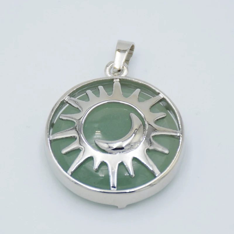 Женские и мужские солнце луна подвесной Рейки Исцеление круглый натуральный