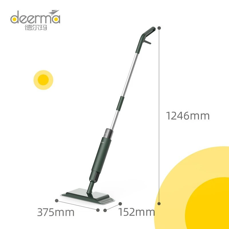 

The latest deerma flat mop household floor spray mop water spray mop spray upgraded version wet and dry mop