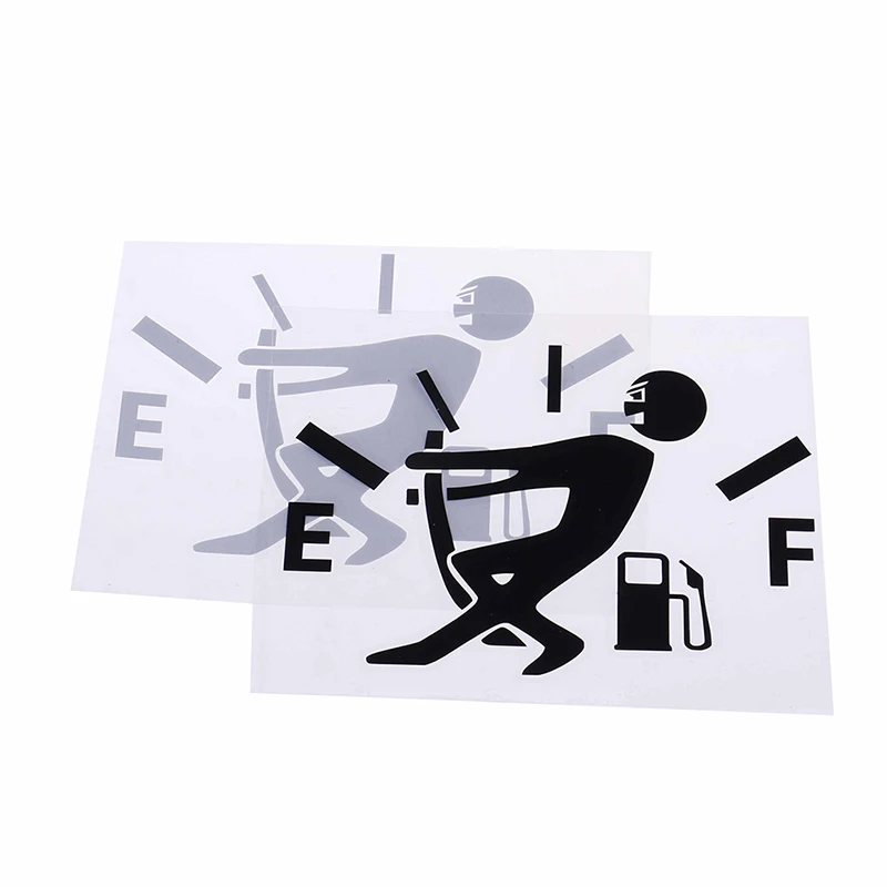 

2PCS Funny Car Decals Vinyl Tank Sticker Pull Fuel Tank Pointer To Full