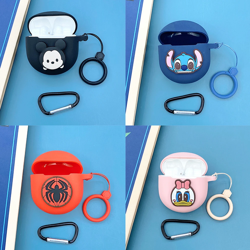 

Cute Cartoon Silicone Case for Oneplus Buds TWS Case Bluetooth 5.0 Headphone Box Shockproof Protective Cover Headset Bag Lanyard