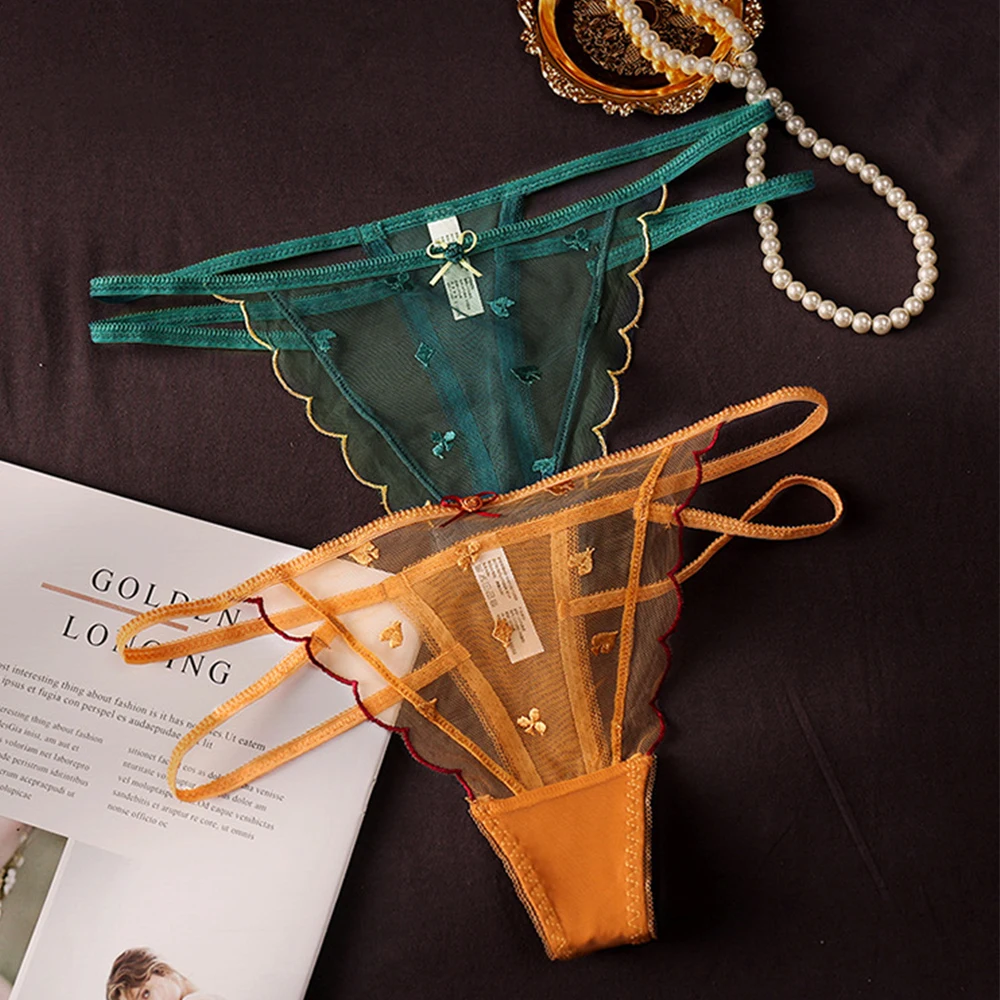 Новинка 2021 года сексуальные женские стринги с низкой талией кружевные Бесшовные