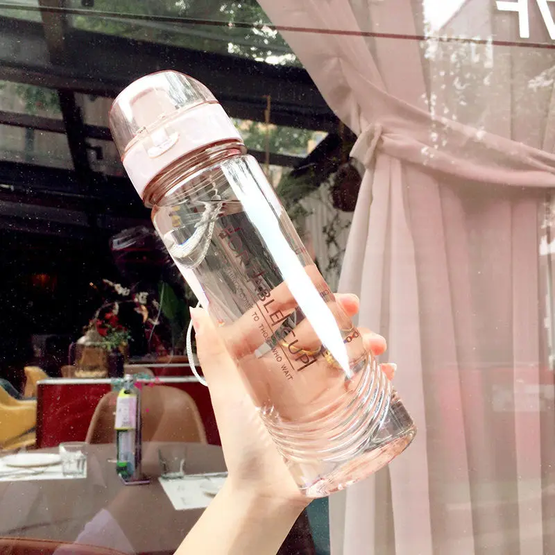 

Plastic water cup portable high temperature resistant men's large capacity water bottle women's fall proof simple small fresh