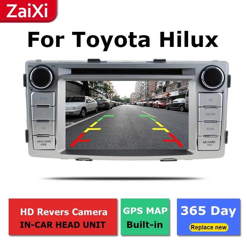 ZaiXi android автомобильный dvd gps мультимедийный плеер для Toyota Hilux 2004 ~ 2015 Навигатор