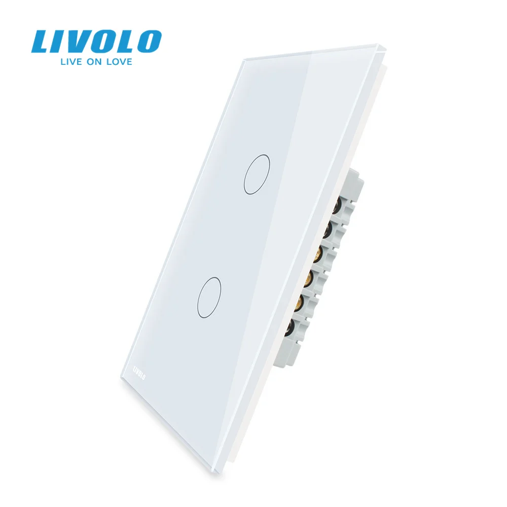 

LIVOLO US Standard C5 Vertical Wall Touch Screen Light Switch, 1 Way General Control,Backlight Display,Sensitive Touch