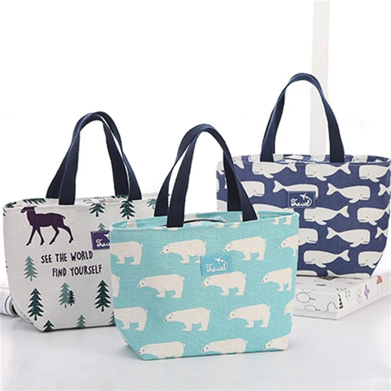 

Сумка для обеда для женщин Забавный мультфильм дети охладитель бенто сумки термальный завтрак еда коробка Портативный Пикник путешествия