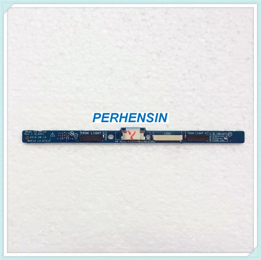 

Genuine FOR Dell Alienware 15 R3 R4 17 R2 15"6 LED LOGO Board LS-D751P HUA 01