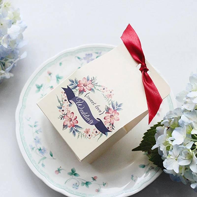20pcs Wedding Favor and Sweet Gift Bags Candy Box for Baby Shower Birthday Guests Event Party Supplies With Ribbon | Дом и сад