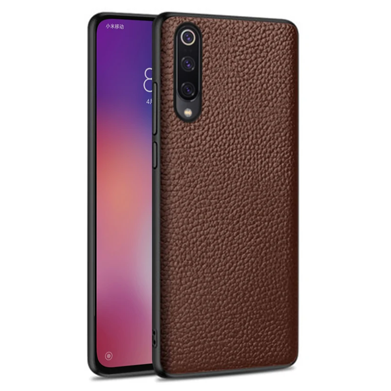 Brown Чехол для телефона для Xiao mi Red mi Примечание 7 5 6 8 Pro 6A 7A mi 9T 8 se A1 A2 A3 Lite чехол mi x 2S 3 S Max 3 Y3 Poco F1 Litchi текстурный чехол - Цвет: Brown