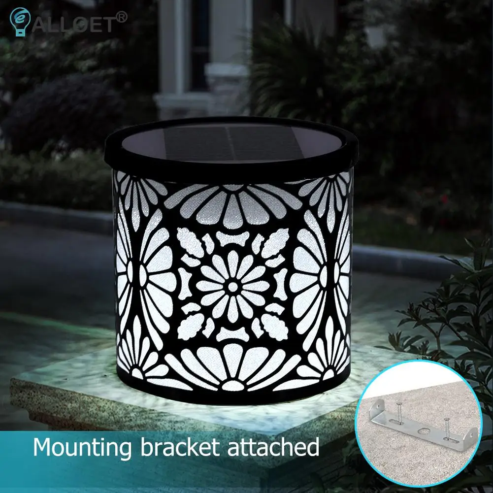 

LED Solar Column Light Waterproof Lights Outdoor Wall Yard Patio Lamp Pathway Landscape Decorative Lighting Projector Post Lamp