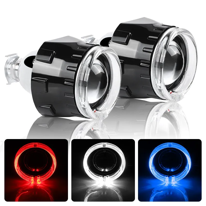 Новинка 2 5 дюймовая Биксеноновая лампа с ангельскими глазами для H1 Led/HID