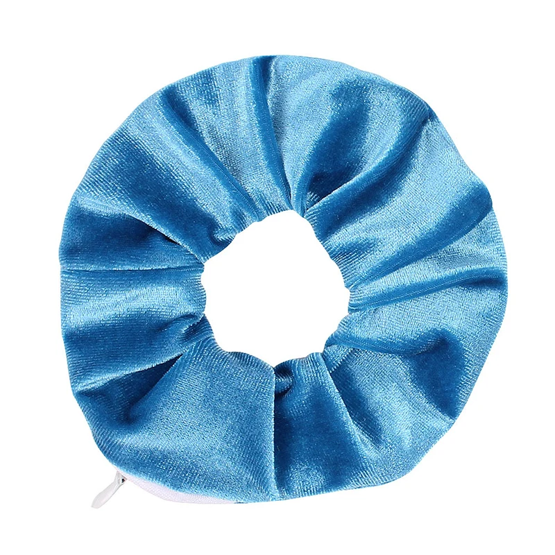 

Velvet Hair Scrunchie with Zip Hair Bands Elastic Headbands Women Girl Headwear Scrunchies zip Ponytail Holder Hair Accessories