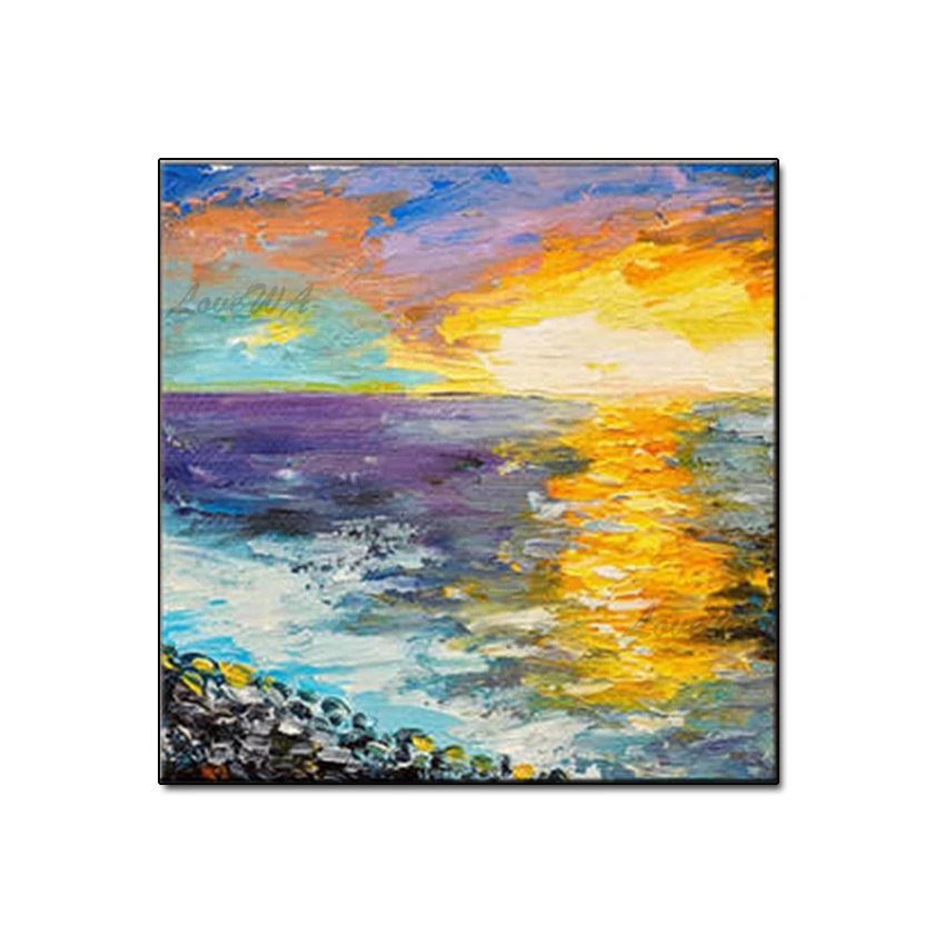 

Abstract Thick Textured Oil Painting Hand Painted Landscape Art Canvas Wall Art Oil Painting Wall Paintings Art For Living Room