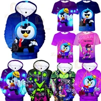 game shooter kids leon game crow 3d print hoodie tops boy girl cartoon game star sweatshirt children clothes